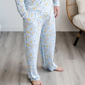 LS Blue Breakfast Buddies Men’s Bamboo Pajama Bottoms